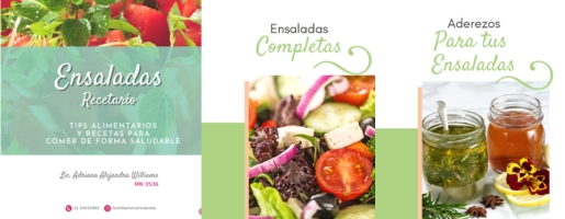 Portada Recetario de Ensaladas: Recetas Frescas y Saludables